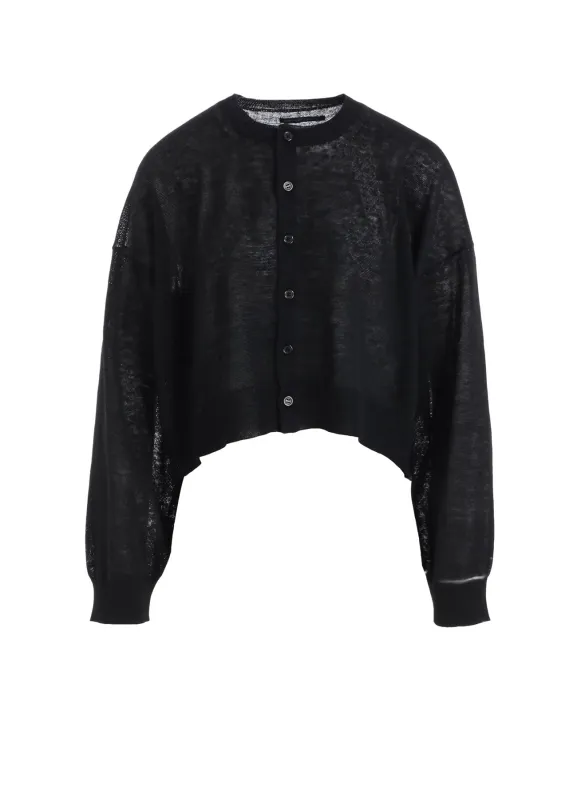 PLATING JERSEY SHEER LONG SLEEVE CARDIGAN made by Yohji Yamamoto