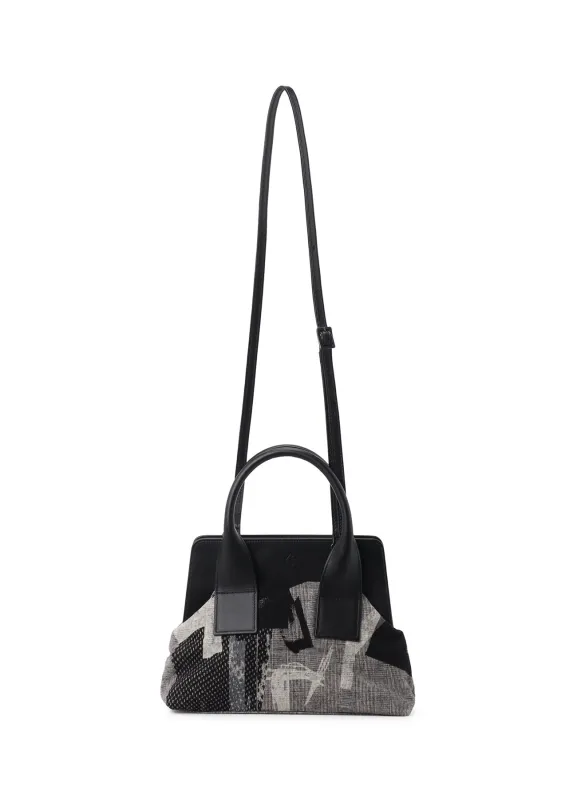 Y'S COLLAGE PRINT METAL CLASP BAG M sold by Yohji Yamamoto
