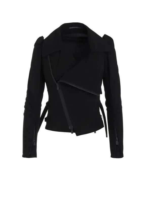 Ry SEETING CLOTH BIG LAPEL BIKER JACKET made by Yohji Yamamoto