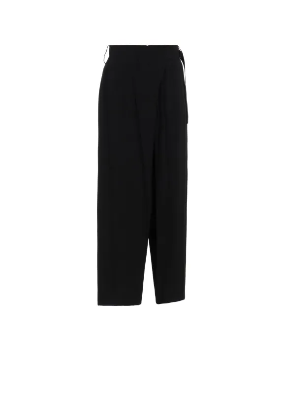 Ry WRINKLED LAWN L FRONT TUCK PANTS sold by Yohji Yamamoto