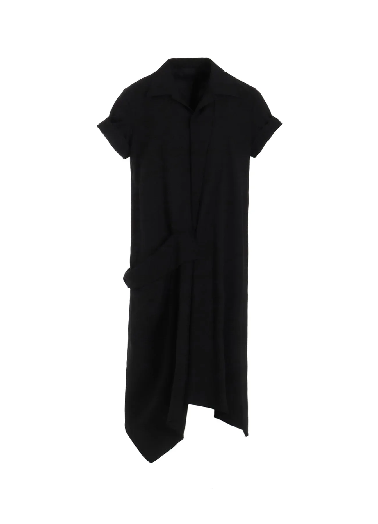 Ry SEETING CLOTH R DRAPED SHIRT DRESS sold by Yohji Yamamoto