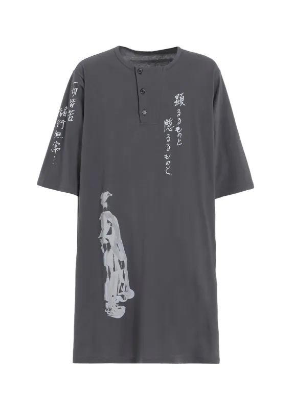 COMBED SINGLE JERSEY HENRY THREE QUARTER SLEEVE sold by Yohji Yamamoto