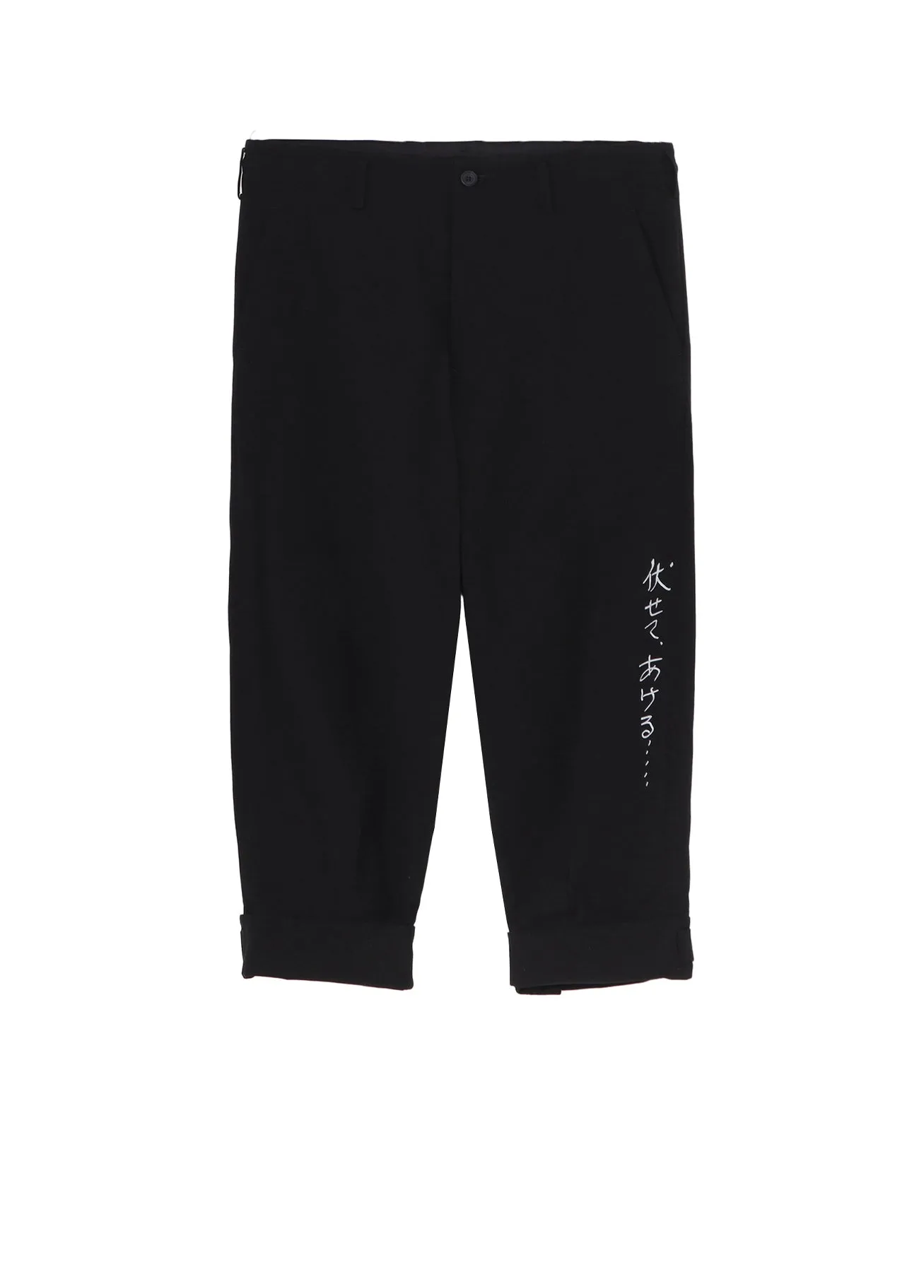 C/L CANVAS BLACK BELTED HEM PANTS sold by Yohji Yamamoto