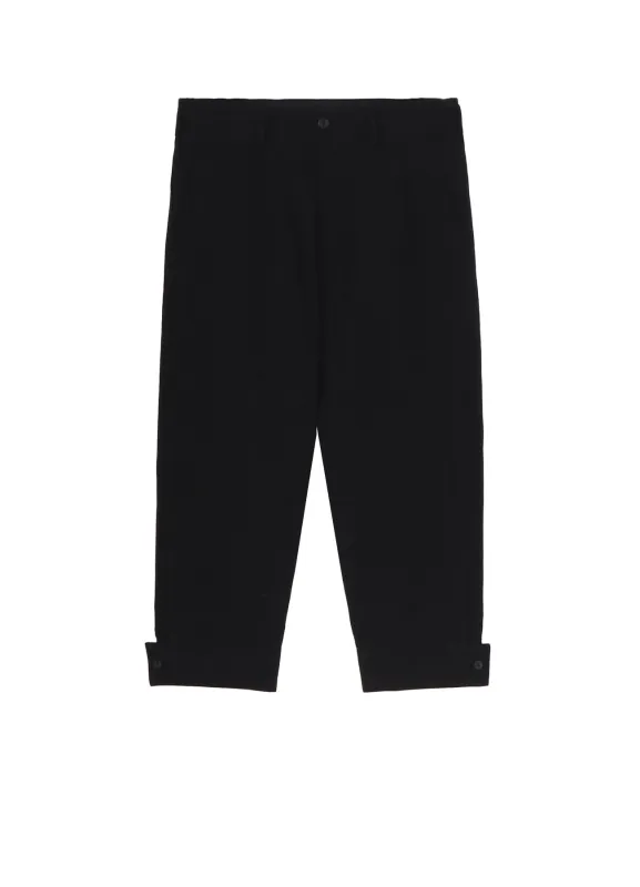 C/L UNEVEN THREAD CANVAS BELTED HEM PANTS sold by Yohji Yamamoto