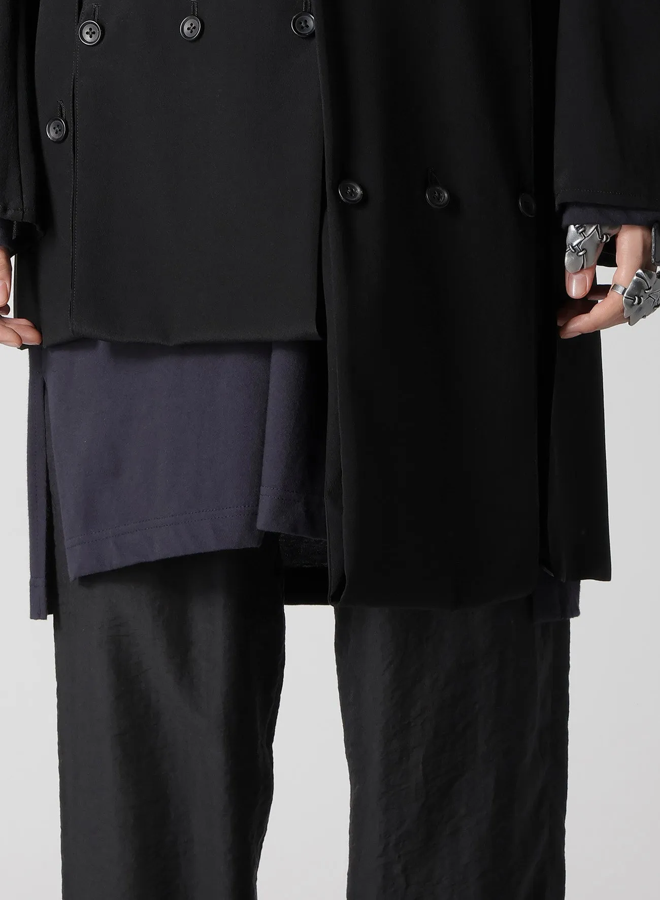 12M SILK DECINE HEM WRAPPED JACKET sold by Yohji Yamamoto product image thumbnail 5