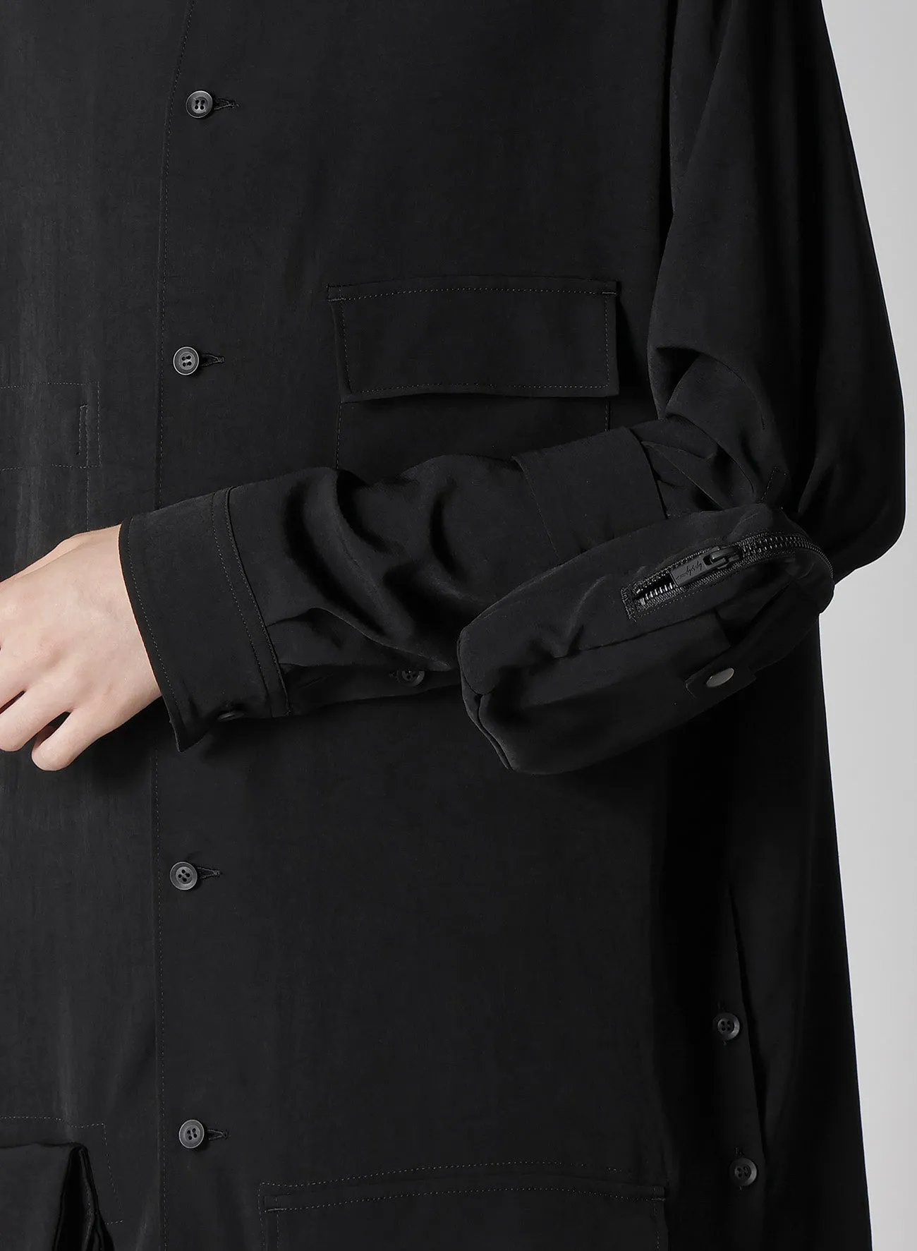 TA TUXEDO STAND COLLAR POCKET BLOUSE sold by Yohji Yamamoto product image thumbnail 4
