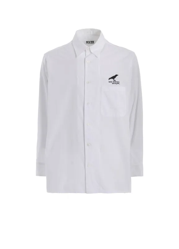 COTTON BROAD CROW EMBROIDERED SHIRT sold by Yohji Yamamoto