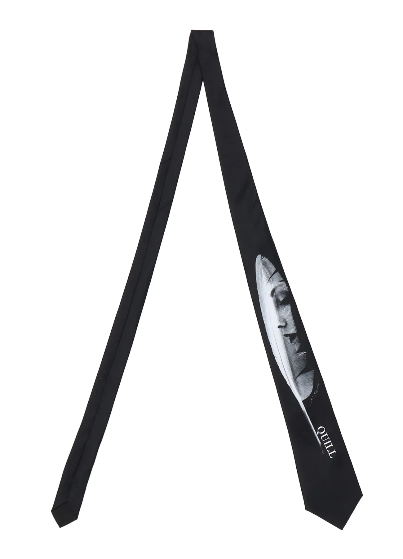 S'YTE x KOICHI IYODA ARTWORK PRINTED SILK TIE -Quill- sold by Yohji Yamamoto product image thumbnail 3