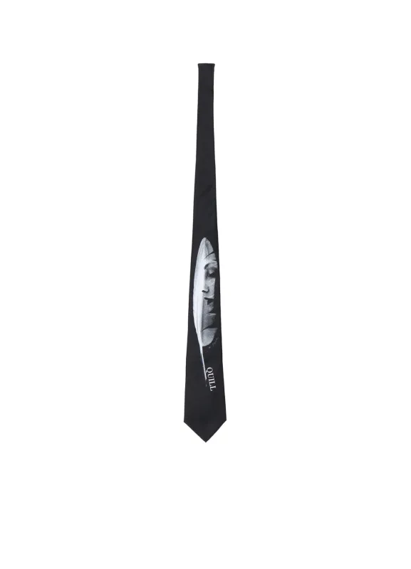 S'YTE x KOICHI IYODA ARTWORK PRINTED SILK TIE -Quill- made by Yohji Yamamoto