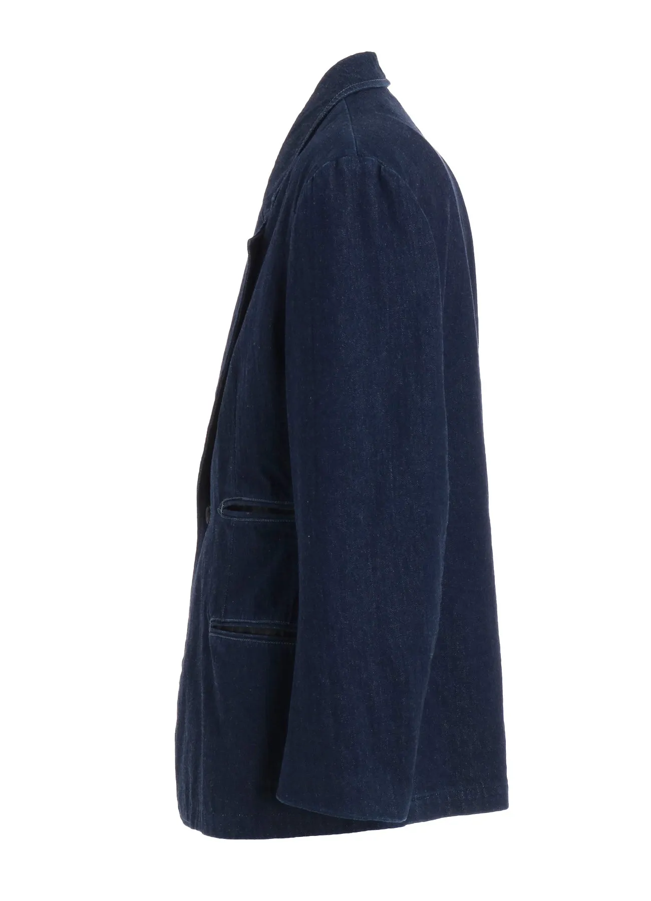 2-BUTTON DENIM JACKET WITH DECORATIVE STITCH sold by Yohji Yamamoto product image thumbnail 3