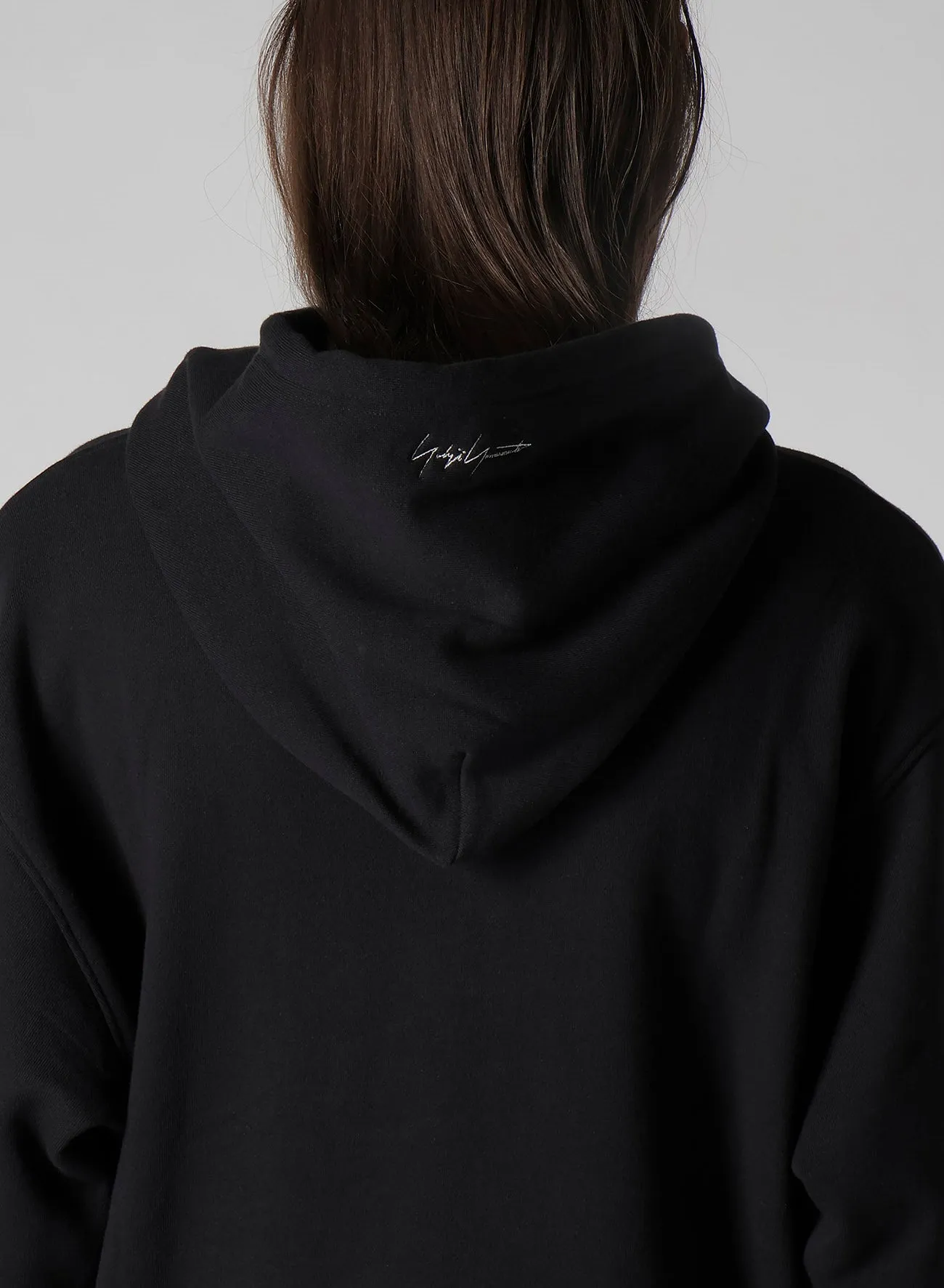 30/10 FLEECE SIGNATURE EMBROIDERY HOODIE sold by Yohji Yamamoto product image thumbnail 5