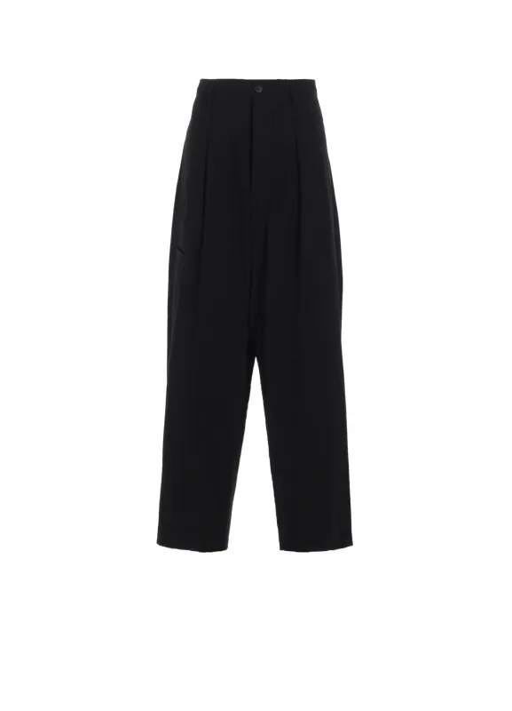 RIGHT LEG POCKET PANTS WITH COTTON LINEN UNEVEN YARN CANVAS sold by Yohji Yamamoto