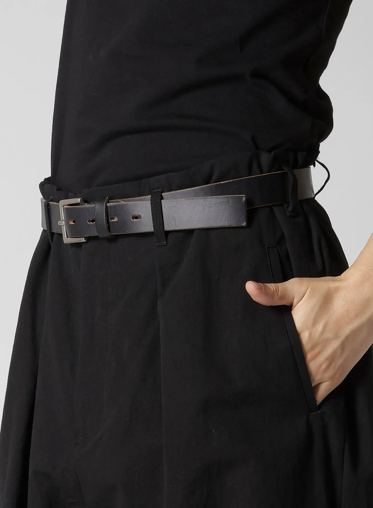 RIGHT LEG POCKET PANTS WITH COTTON LINEN UNEVEN YARN CANVAS sold by Yohji Yamamoto product image thumbnail 5