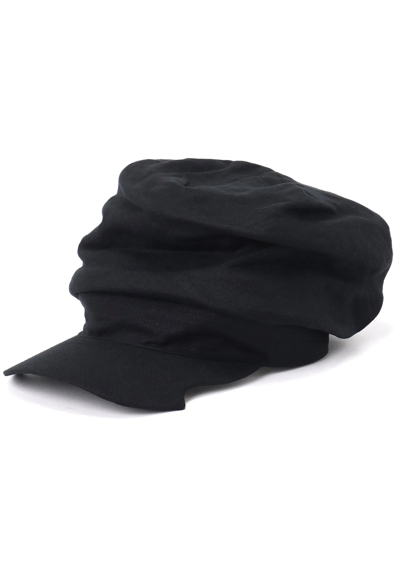LINEN HERRINGBONE DRAPE CAP sold by Yohji Yamamoto product image thumbnail 2