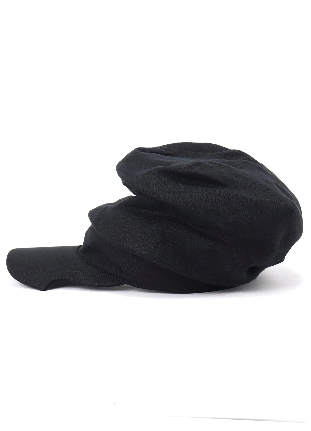 LINEN HERRINGBONE DRAPE CAP sold by Yohji Yamamoto product image thumbnail 3