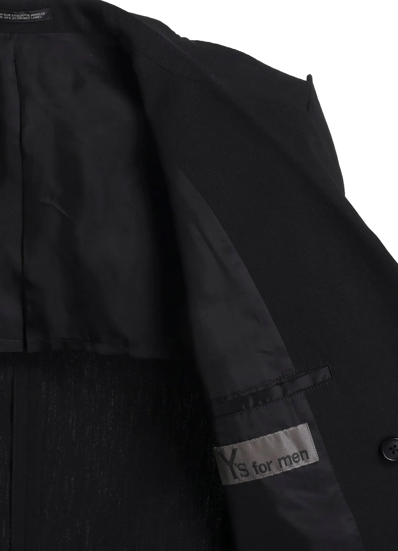 DOUBLE JACKET WITH COTTON LINEN UNEVEN YARN CANVAS sold by Yohji Yamamoto product image thumbnail 4