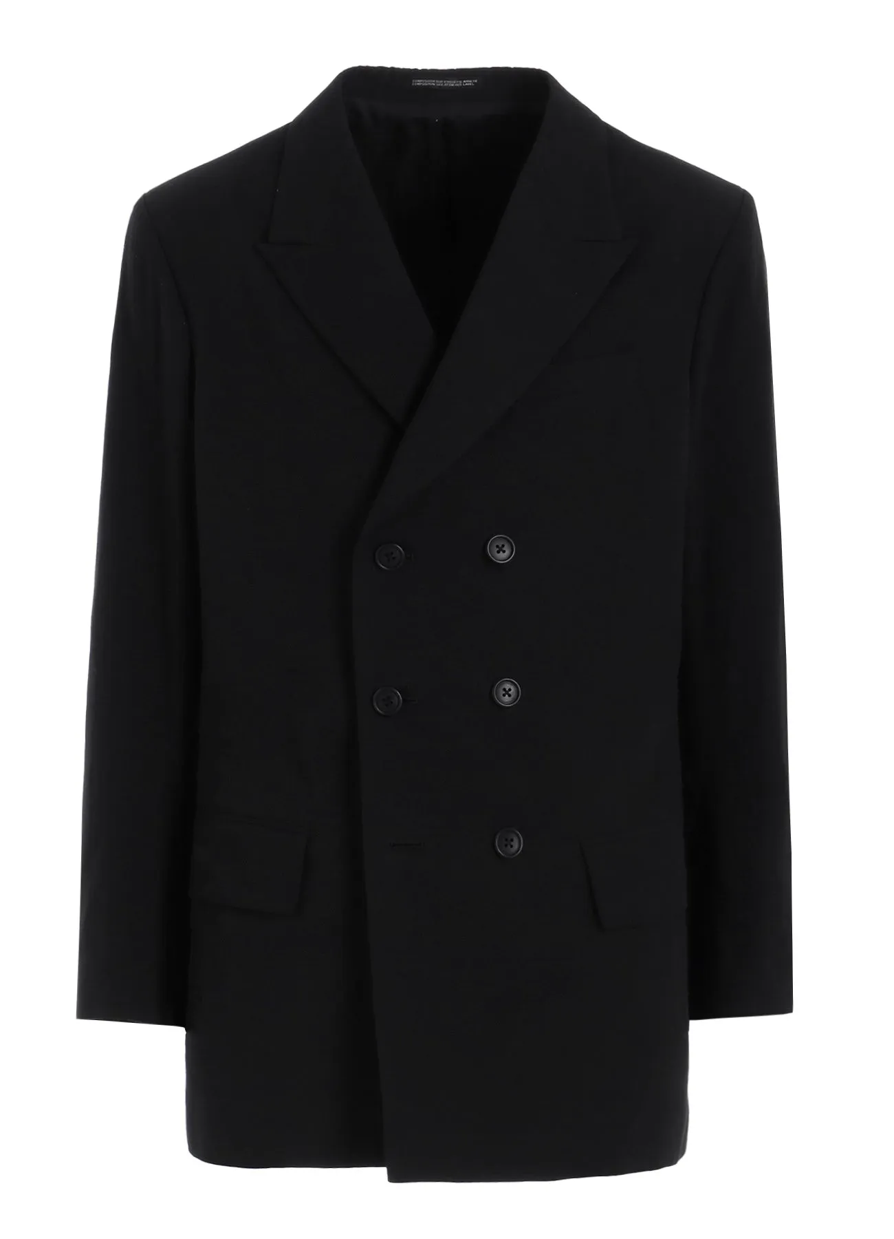 DOUBLE JACKET WITH COTTON LINEN UNEVEN YARN CANVAS sold by Yohji Yamamoto product image thumbnail 2