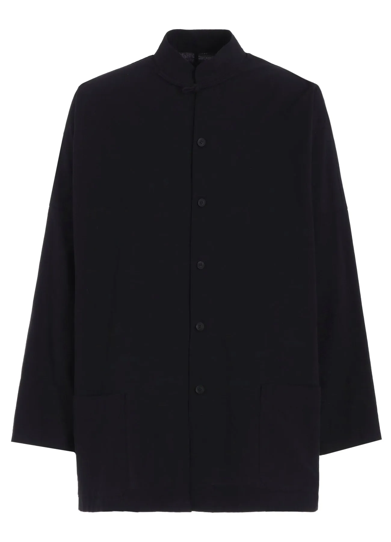 COTTON HEMP BROAD SHIRT WITH STAND COLLAR sold by Yohji Yamamoto product image thumbnail 2
