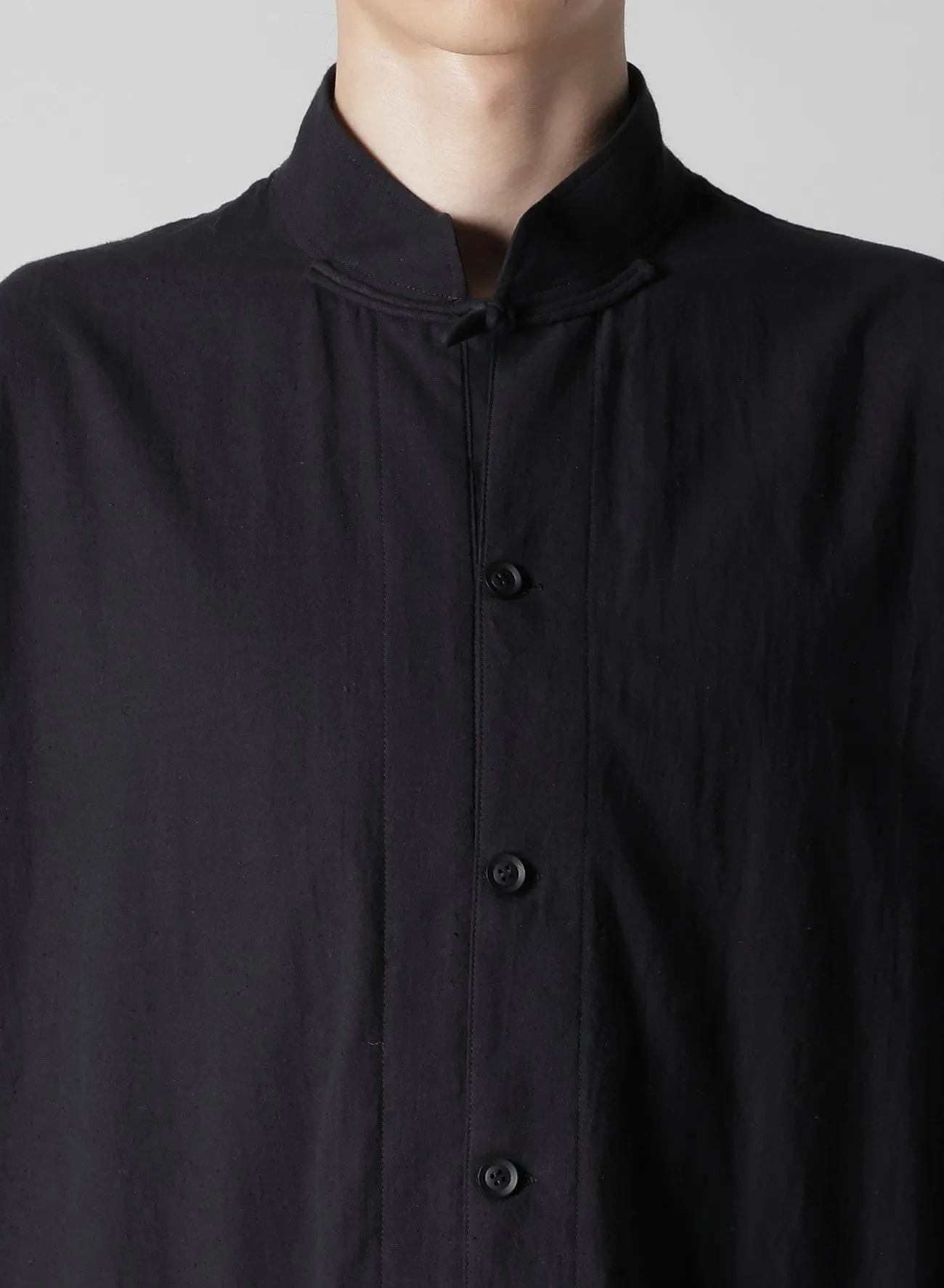 COTTON HEMP BROAD SHIRT WITH STAND COLLAR sold by Yohji Yamamoto product image thumbnail 5
