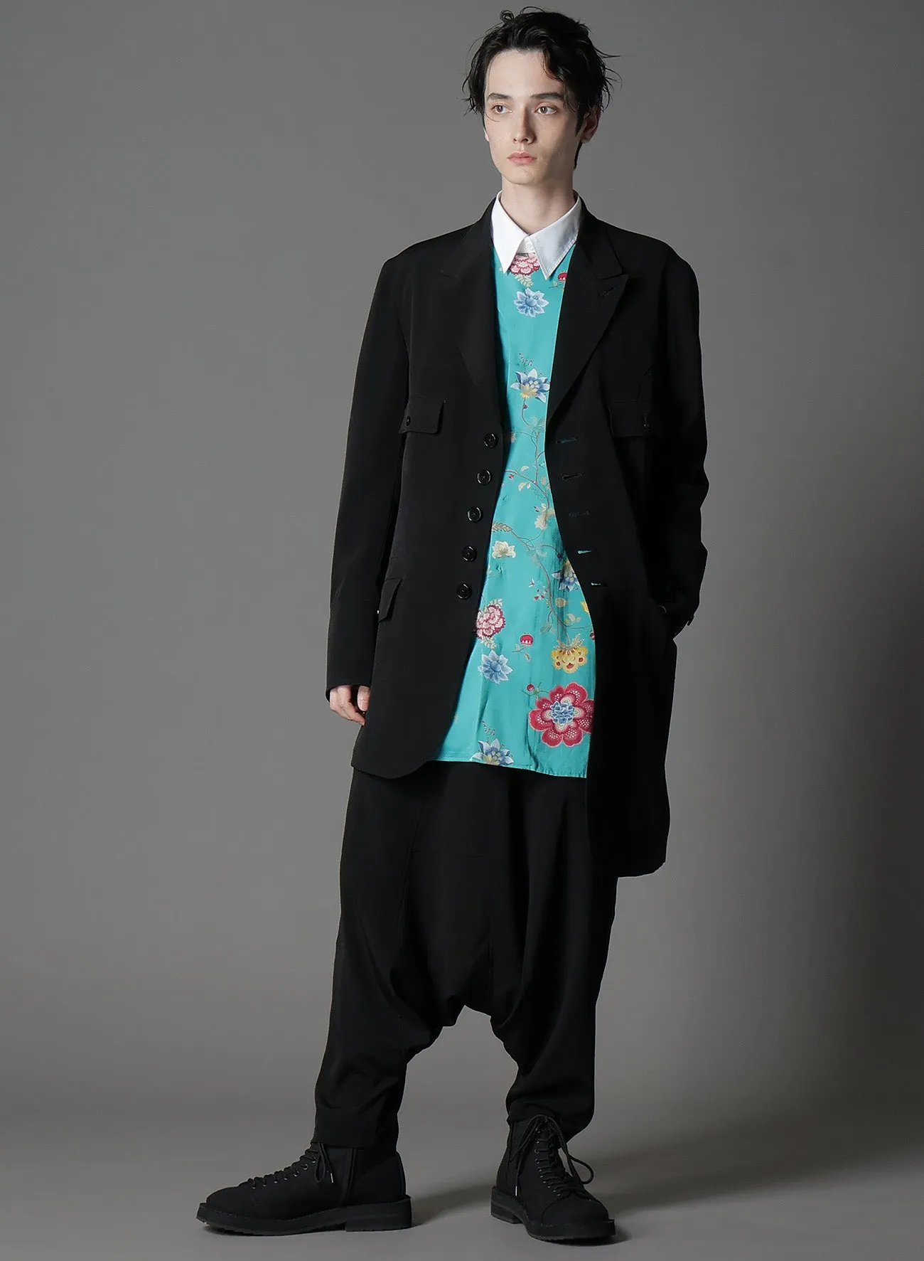 CREPE DE CHINE SIDE TAPE SALOUEL PANTS sold by Yohji Yamamoto product image thumbnail 2