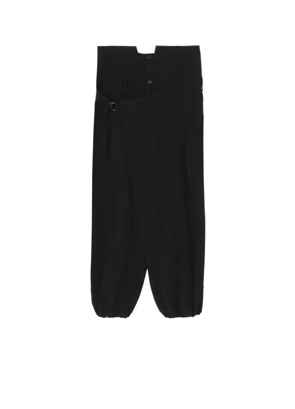CREPE DE CHINE HIGH WAIST TUCK PANTS sold by Yohji Yamamoto