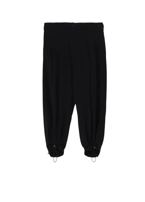 CREPE DE CHINE 2-TUCK HEM DRAWCORD PT sold by Yohji Yamamoto