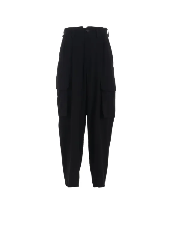 CREPE de CHINE CARGO PANTS sold by Yohji Yamamoto