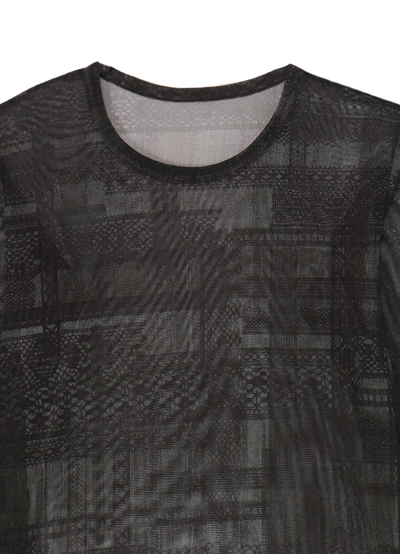TULLE LACE PRINT LONG SLEEVE T sold by Yohji Yamamoto product image thumbnail 4