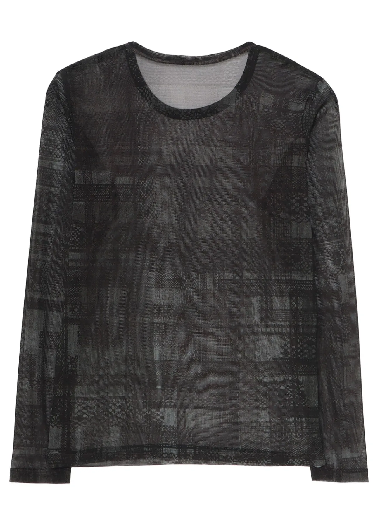 TULLE LACE PRINT LONG SLEEVE T sold by Yohji Yamamoto product image thumbnail 3