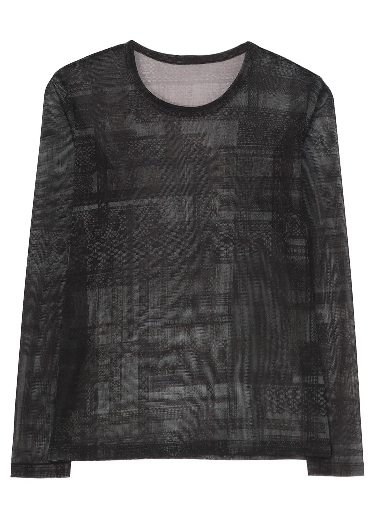 TULLE LACE PRINT LONG SLEEVE T sold by Yohji Yamamoto product image thumbnail 2