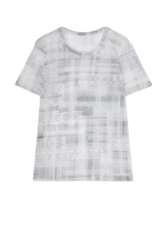 TULLE LACE PRINT HALF SLEEVE T sold by Yohji Yamamoto
