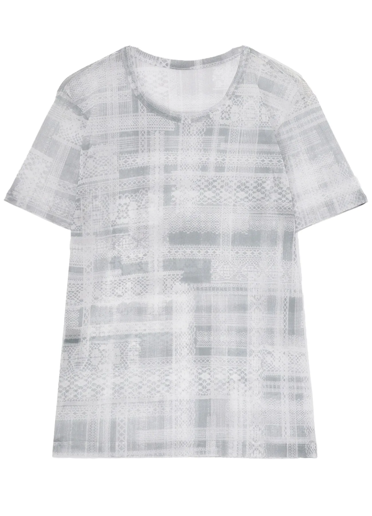 TULLE LACE PRINT HALF SLEEVE T sold by Yohji Yamamoto product image thumbnail 2