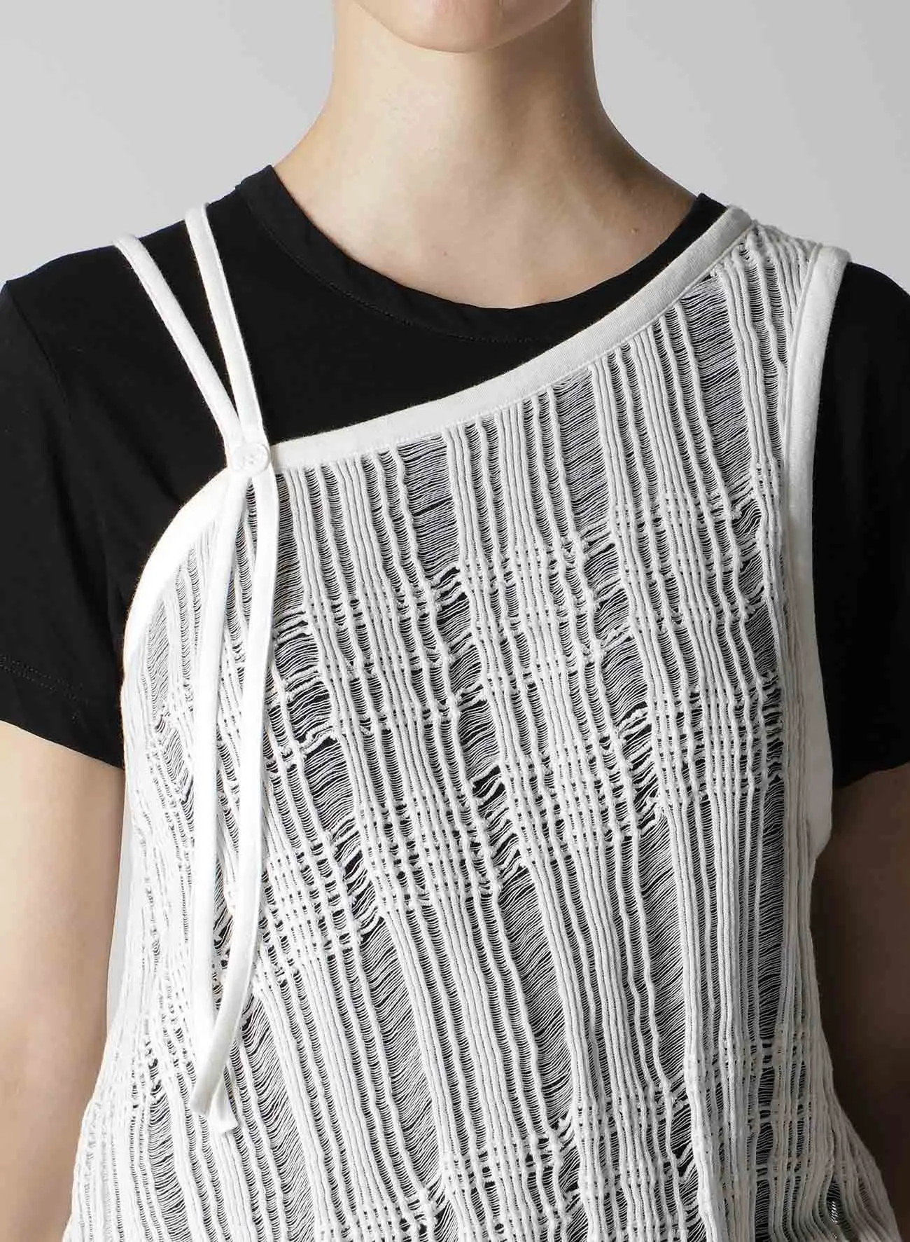 JAQCUARD PLAID CAMISOLE TANKTOP sold by Yohji Yamamoto product image thumbnail 5