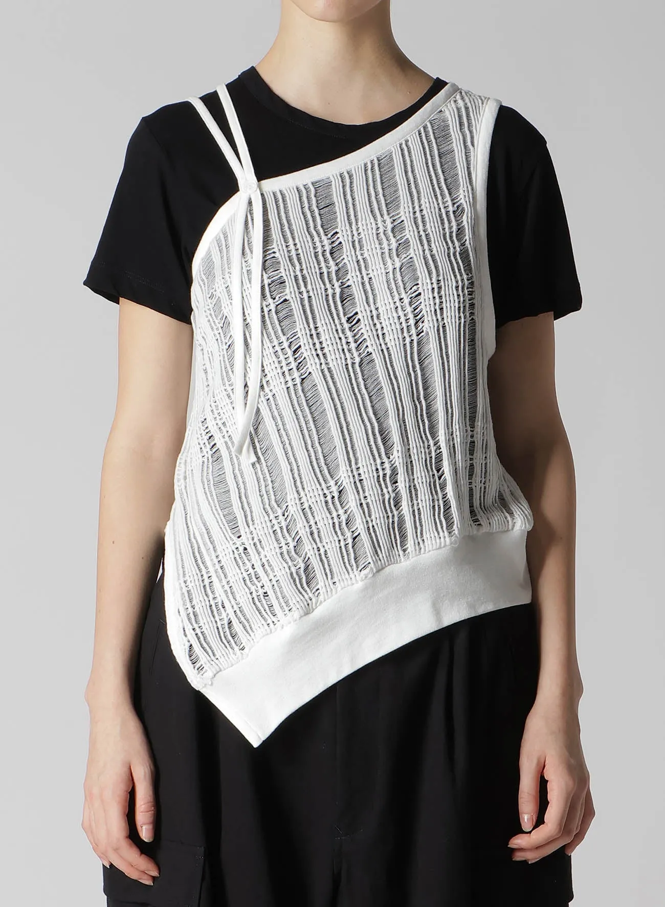 JAQCUARD PLAID CAMISOLE TANKTOP sold by Yohji Yamamoto product image thumbnail 4