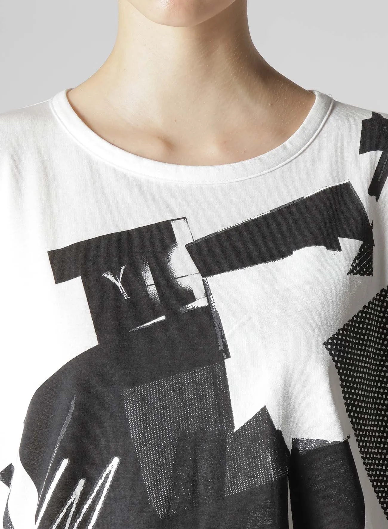 Y'S COLLAGE PRINT LOOSE ROUND NECK T sold by Yohji Yamamoto product image thumbnail 5