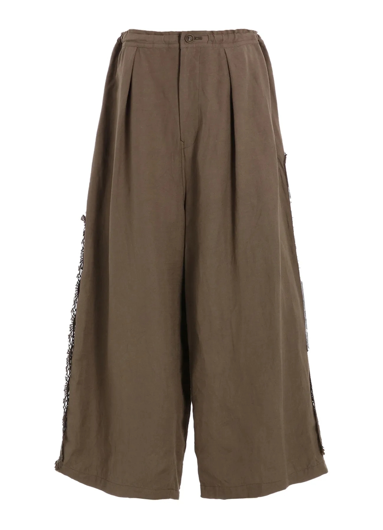 FRONT TUCKED WIDE PANTS WITH LACE sold by Yohji Yamamoto product image thumbnail 2