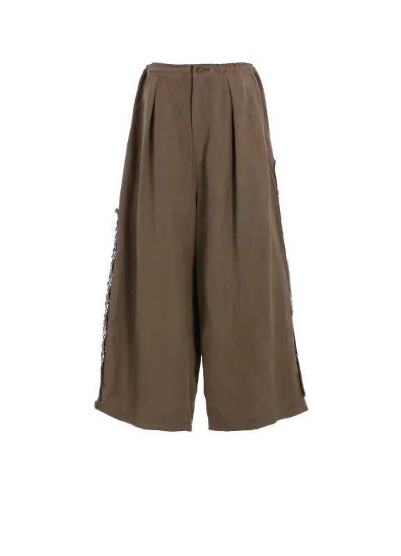 FRONT TUCKED WIDE PANTS WITH LACE sold by Yohji Yamamoto