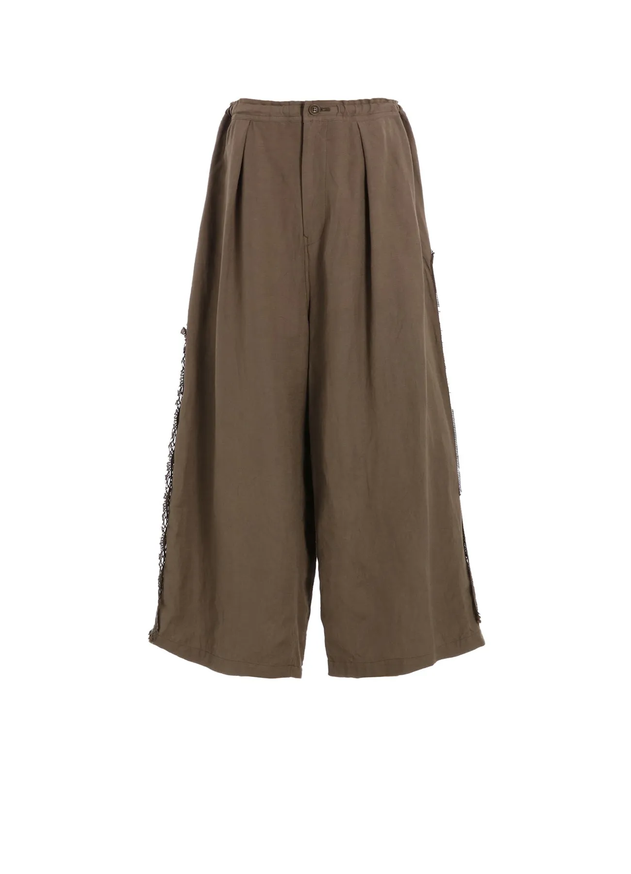 FRONT TUCKED WIDE PANTS WITH LACE sold by Yohji Yamamoto