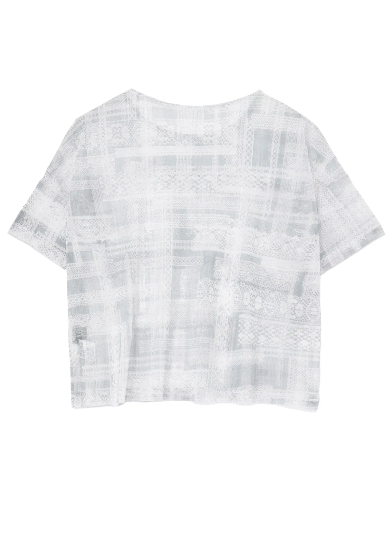 TULLE LACE PRINT LOOSE ROUND NECK T sold by Yohji Yamamoto product image thumbnail 2