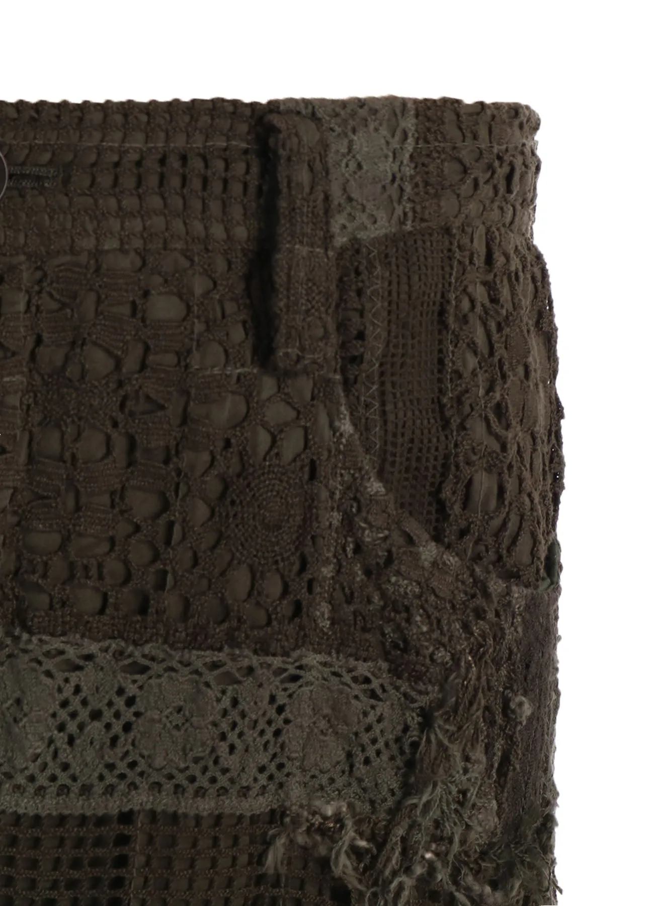 LACE PATCHWORK STRAIT PANTS sold by Yohji Yamamoto product image thumbnail 5