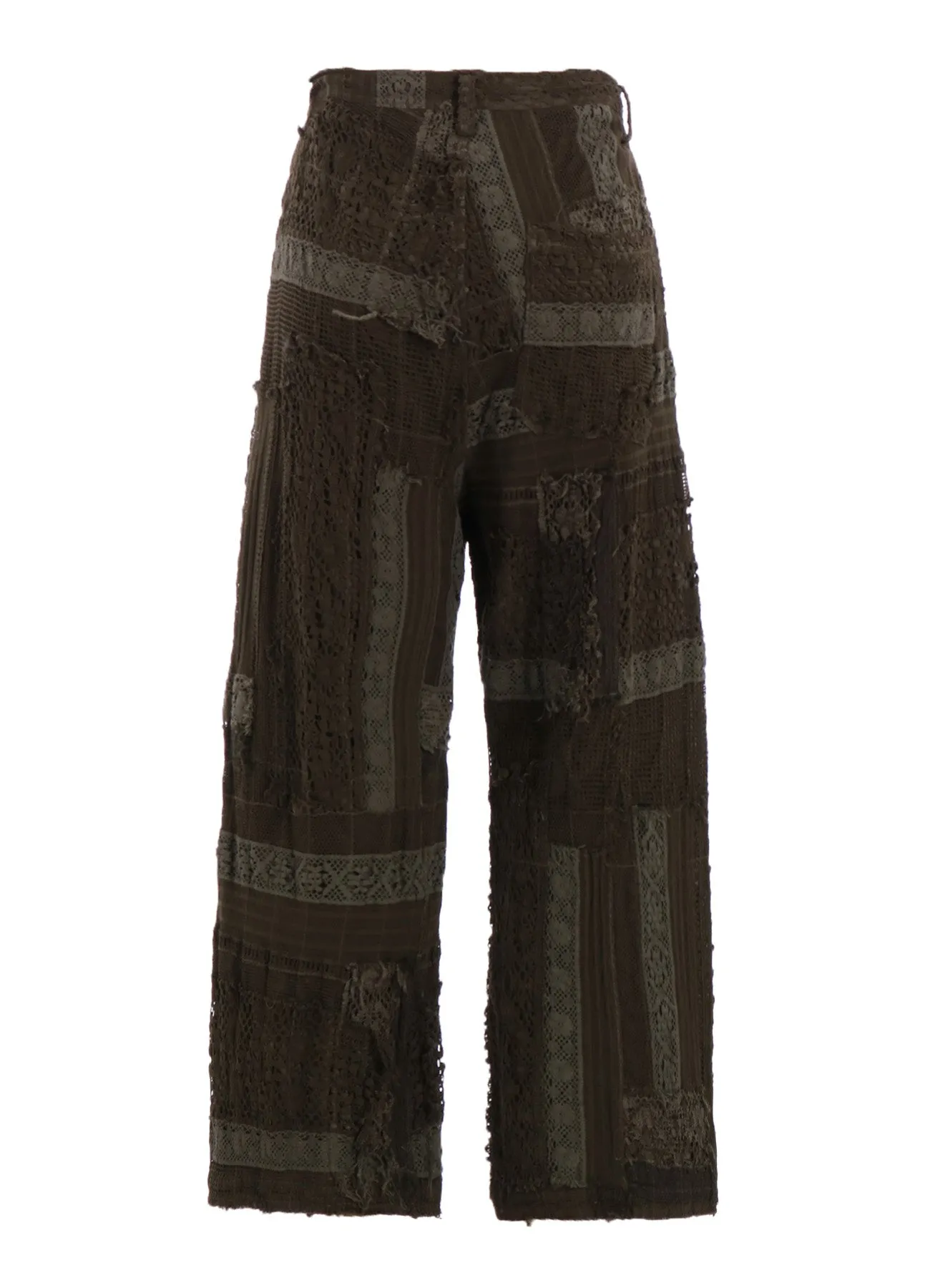 LACE PATCHWORK STRAIT PANTS sold by Yohji Yamamoto product image thumbnail 4