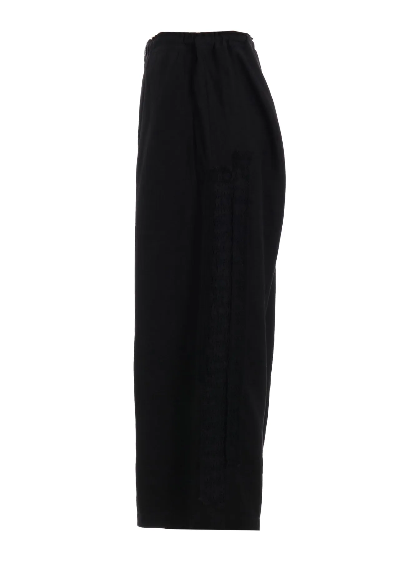 FRONT TUCKED WIDE PANTS WITH LACE sold by Yohji Yamamoto product image thumbnail 3