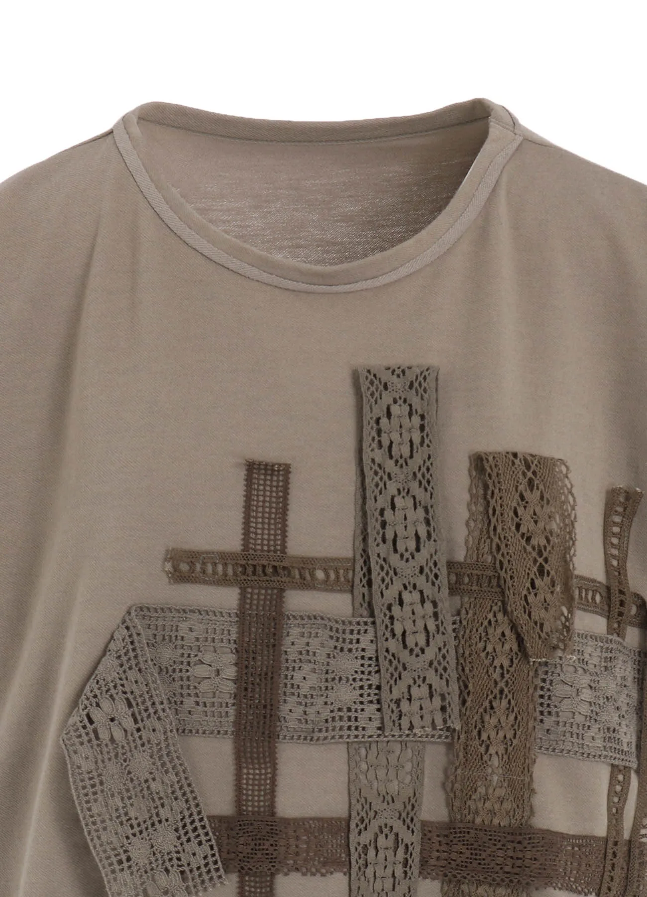 HALF SLEEVE T WITH LACE sold by Yohji Yamamoto product image thumbnail 5