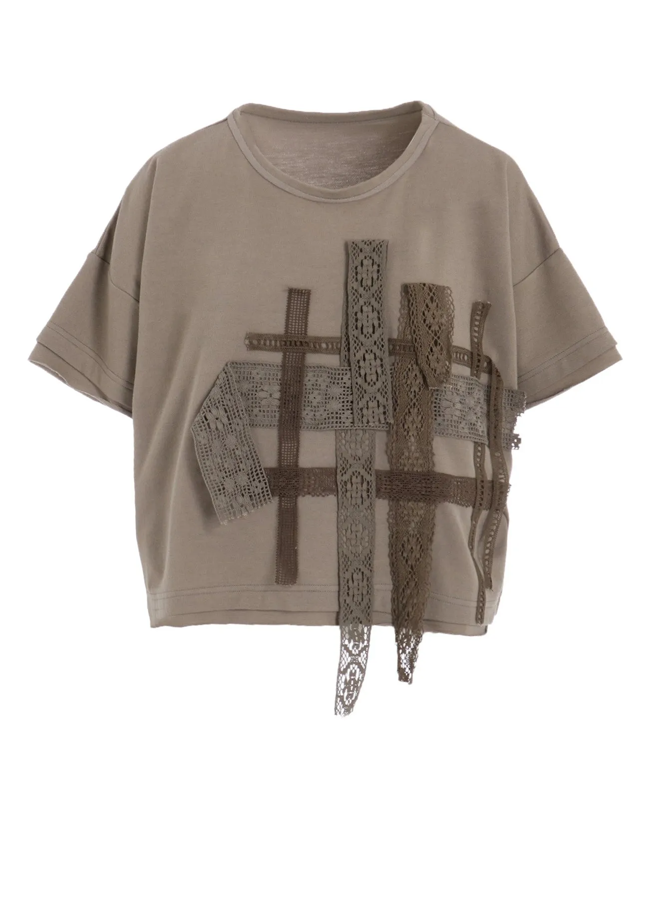 HALF SLEEVE T WITH LACE sold by Yohji Yamamoto