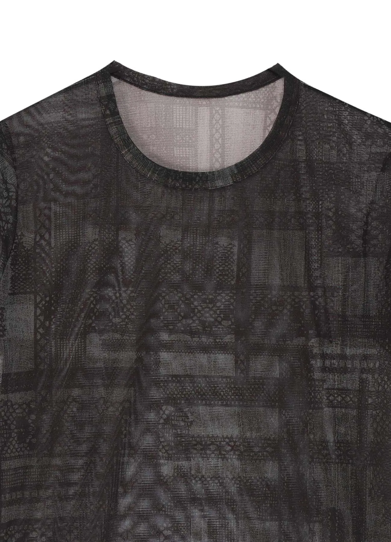 TULLE LACE PRINT HALF SLEEVE T sold by Yohji Yamamoto product image thumbnail 4