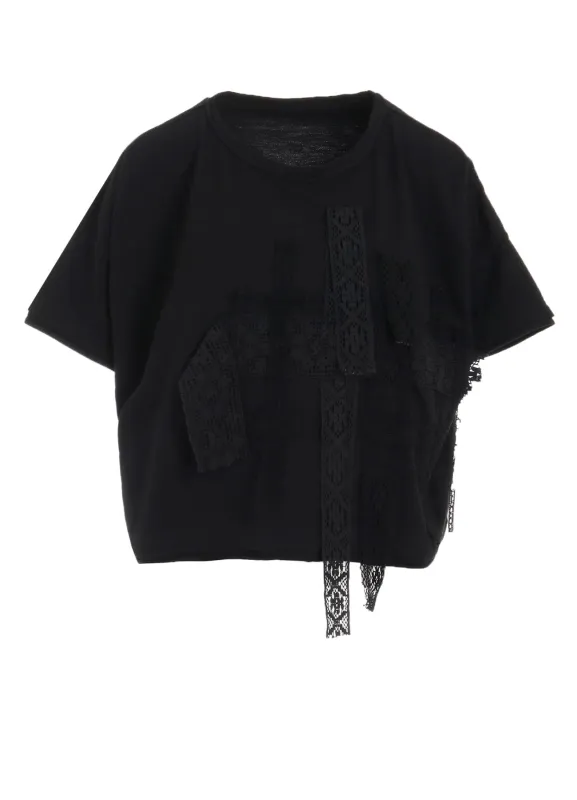 HALF SLEEVE T WITH LACE sold by Yohji Yamamoto