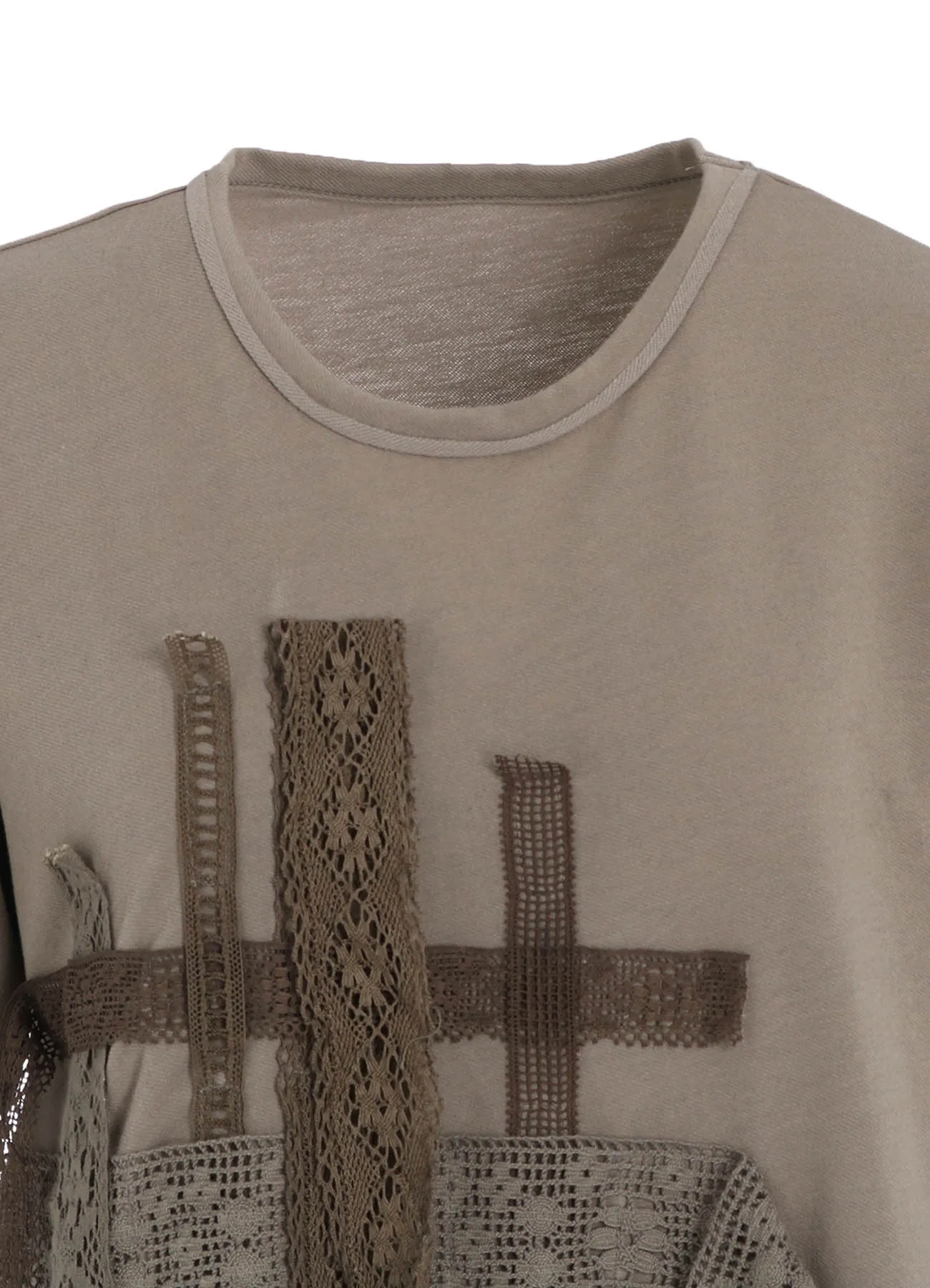 HALF SLEEVE LONG T WITH LACE sold by Yohji Yamamoto product image thumbnail 5