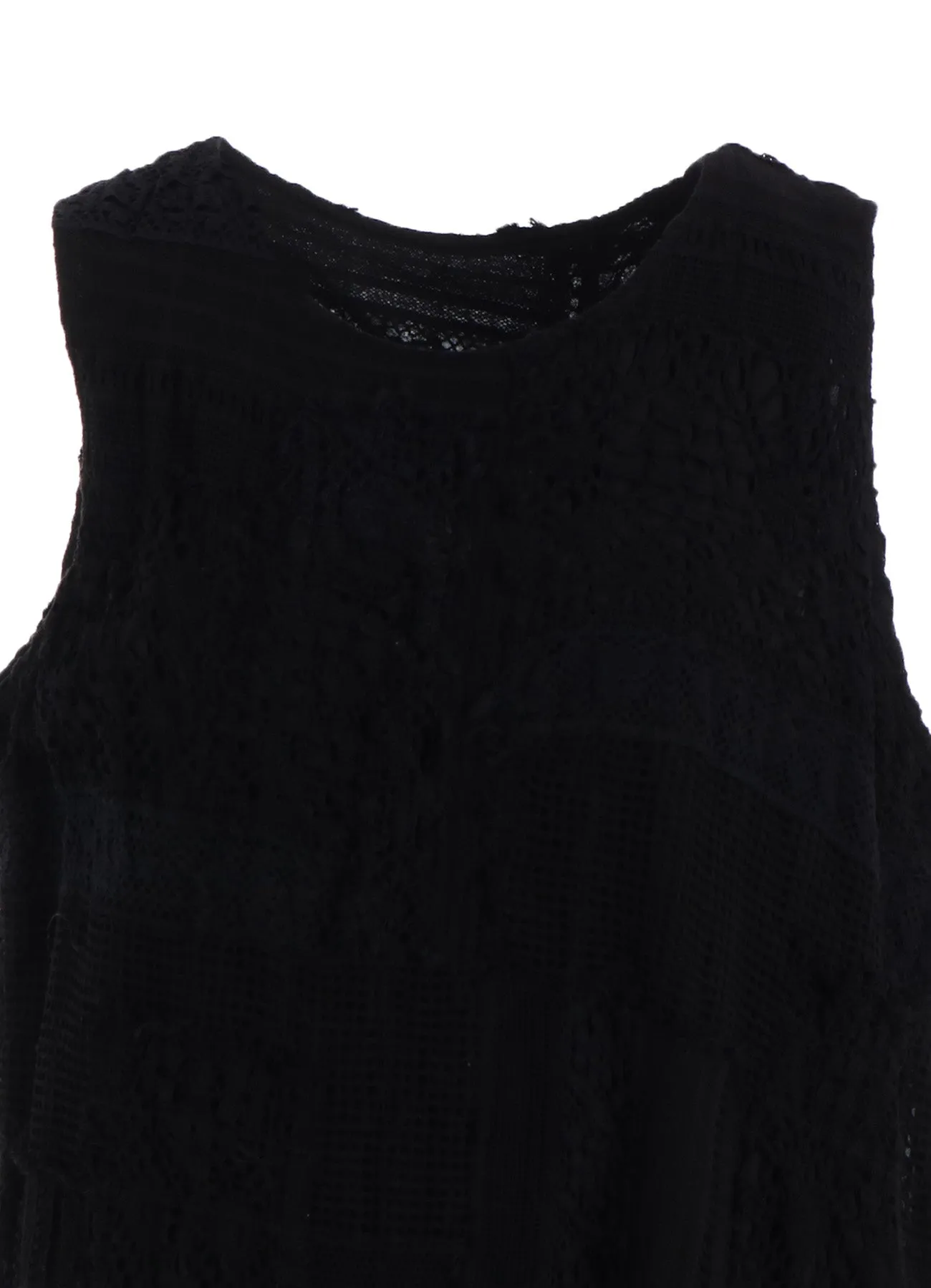 LACE PATCHWORK SLEEVELESS DRESS sold by Yohji Yamamoto product image thumbnail 5