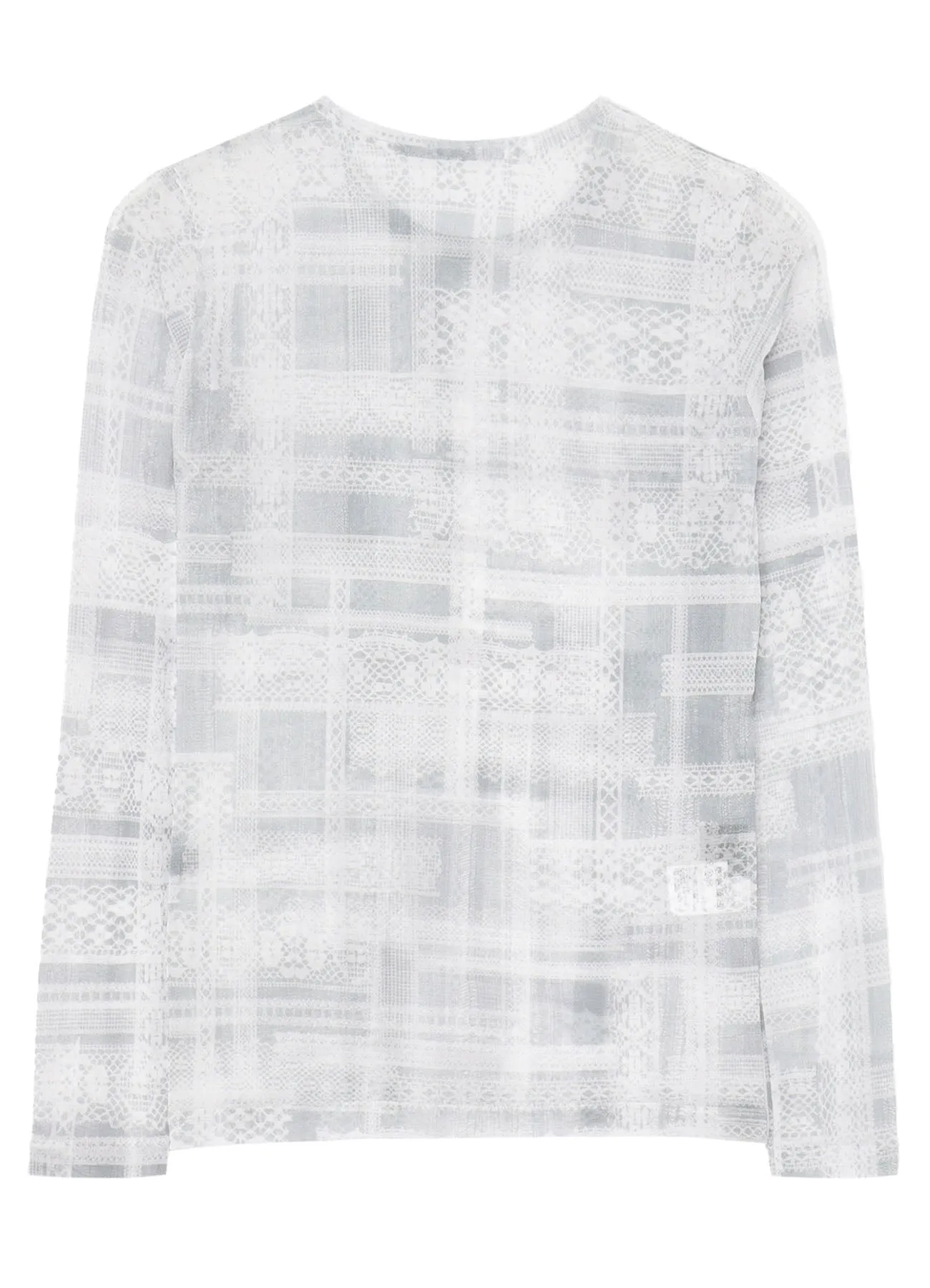TULLE LACE PRINT LONG SLEEVE T sold by Yohji Yamamoto product image thumbnail 3