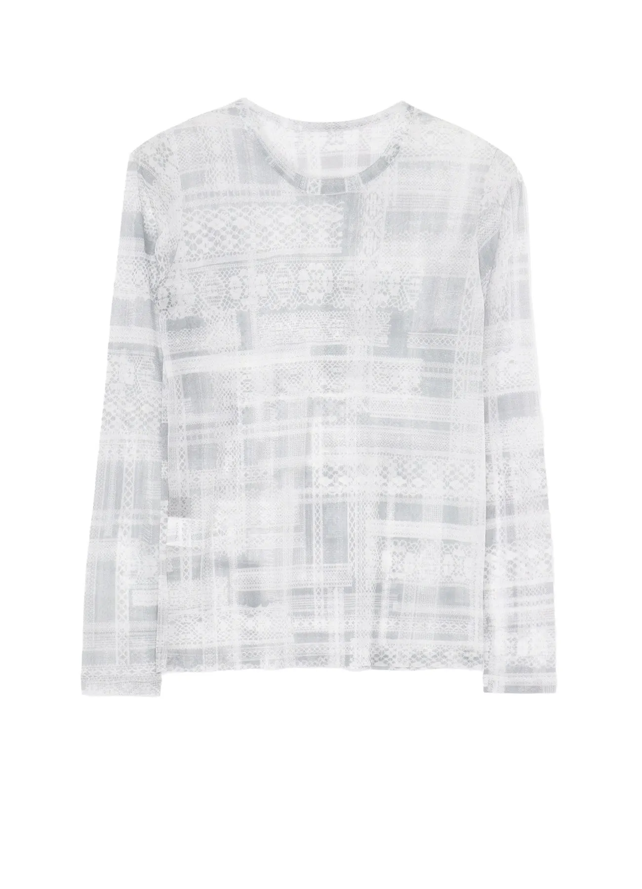 TULLE LACE PRINT LONG SLEEVE T sold by Yohji Yamamoto